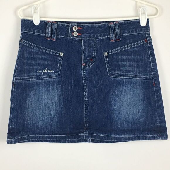 US Polo Assn Womens Size 7/8 Blue Denim‎ Jean Skirt - Picture 1 of 8